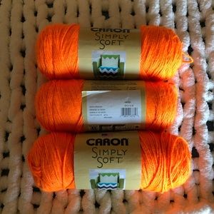 Caron Other - Simply Soft Neon Orange Yarn Lot Caron Other - Simply Soft Neon Orange Yarn Lot